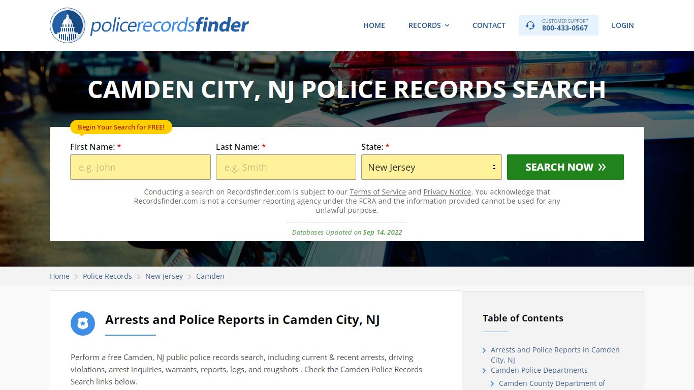 Camden, Wilcox County, NJ Police Reports & Police Department Records